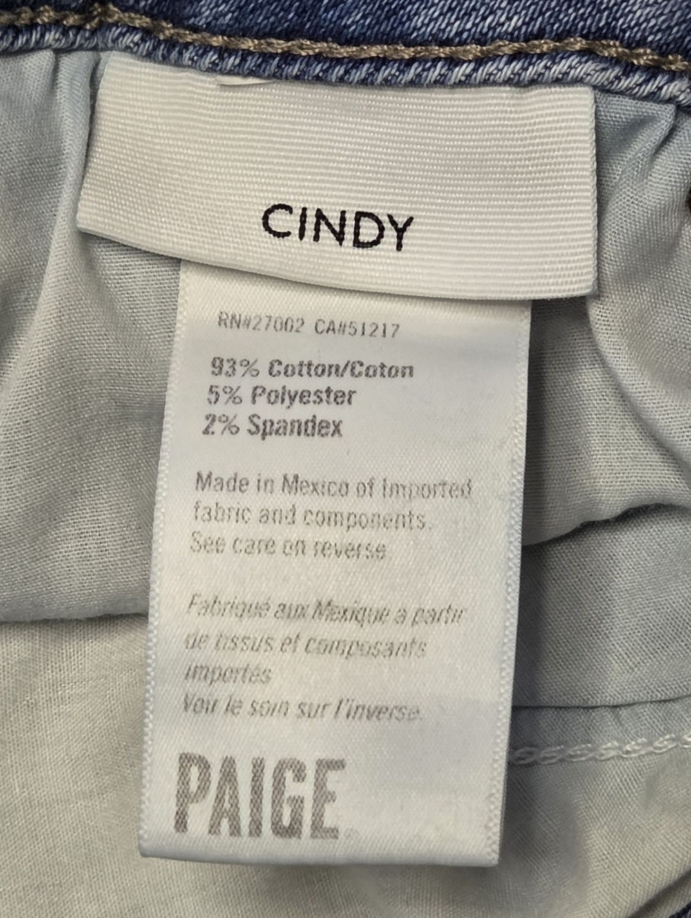 PAIGE Cindy High Rise Raw Hem Jeans Light Wash 32 - Picture 9 of 12
